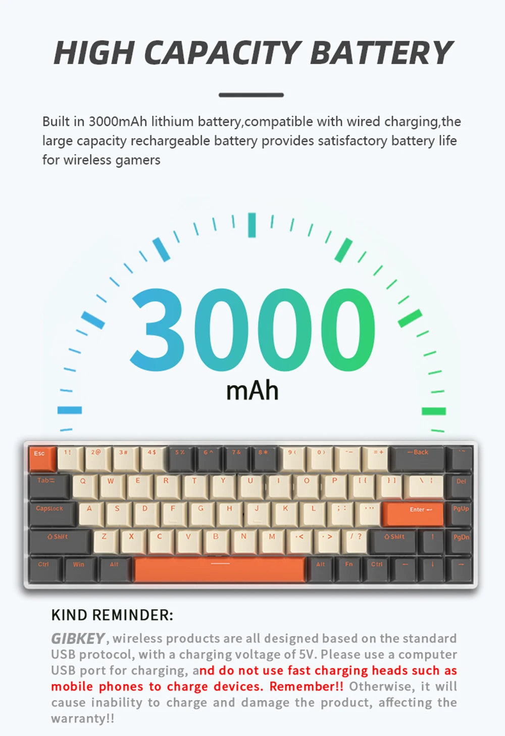 G68 Gaming Mechanical keyboard Wireless/Bluetooth Hot-Swappable 65% Keyboards Customized RGB Backlit for Gamer Tablet Computer