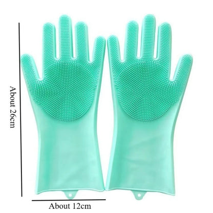 2-Piece Silicone Pet Grooming Gloves: 3-in-1 Bathing, Deshedding & Massage Set