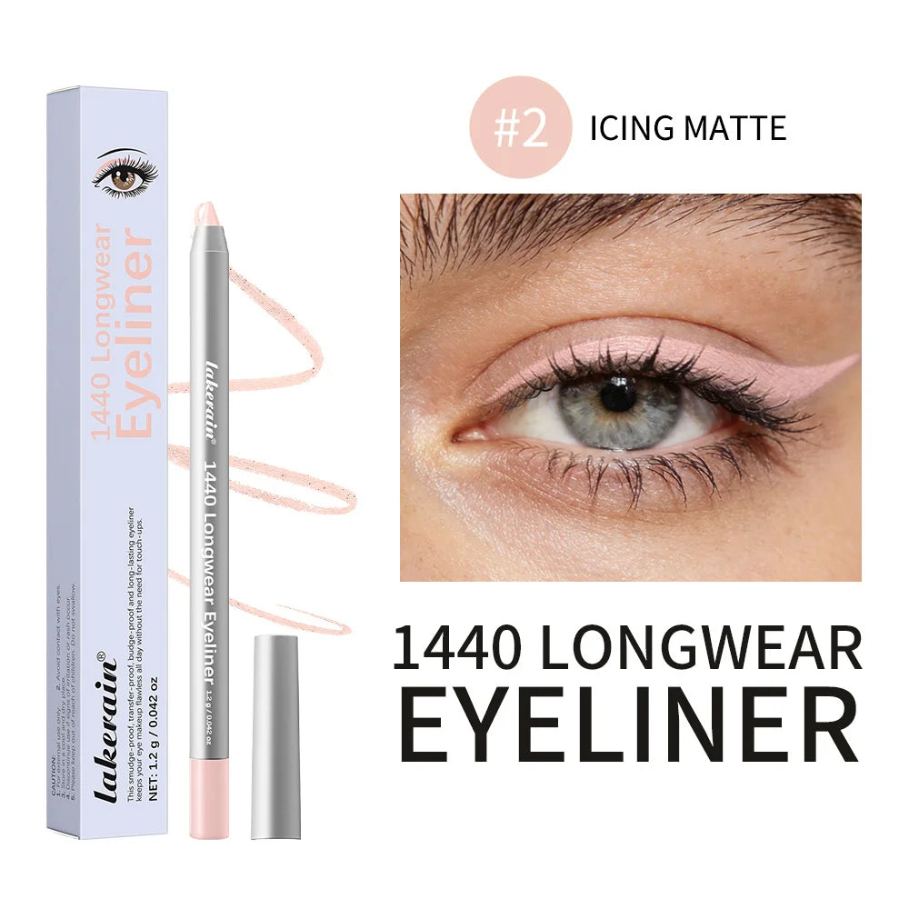 Lakerain Smooth Waterproof Eyeliner Pen Quick-Drying Long-Lasting Sweat-Proof Smudge-Proof for Perfect Makeup Application