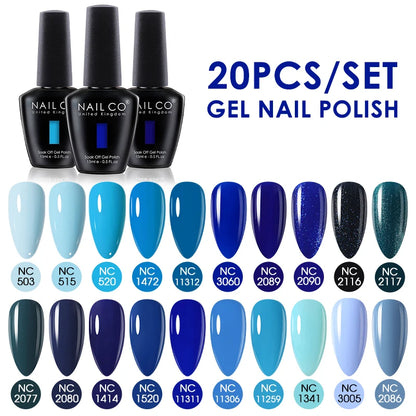 NAILCO 15ml 30/20/10pcs/Set UV Gel Nail Polish Semi Permanent Esmalte Vernis LED Gel Varnish Soak Off Nail Art All For Manicure