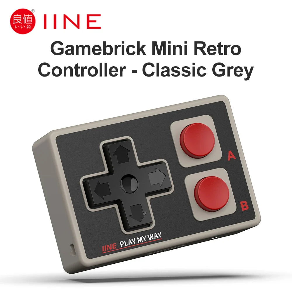 IINE Mini Controller for iOS Android PC Phone Gamebrick Retro Gamepad Page-turning Camera Control Portable Keyboard Dual Mode