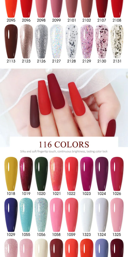 Arte Clavo 8Pcs/Set Gel Nail Polish Set 15ml Colorful Semi Permanent For Manicure Varnish Soak Off UV LED Nail Art Gel Kits