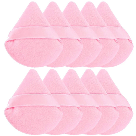 1/2/3/6Pcs Triangle Velvet Powder Puff Face Cosmetic Eye Beauty Makeup Tool Reusable Sponge Washable Mini Powder Puff Accessorie