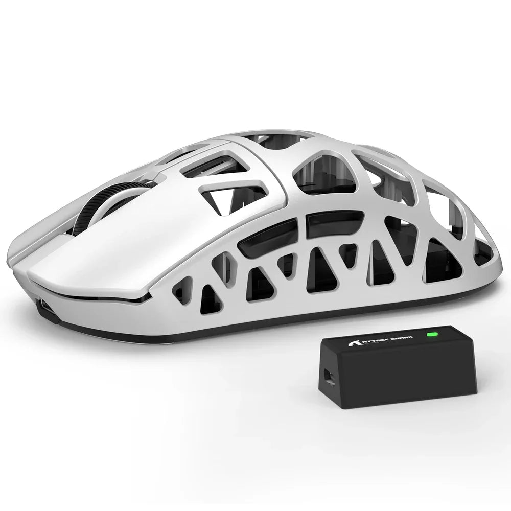 ATTACK SHARK R3 Magnesium Alloy Gaming Mouse 8K SUPERLIGHT 8000Hz 6 Adjustable DPI up to 26000 PAW3395 BT/2.4G Wireless/Wired