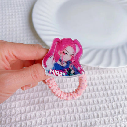 Creative Girls Group Hair Accessories Acrylic Hair Clips & Elastic Hair Bands, Lovely Birthday Gifts for Little Girls