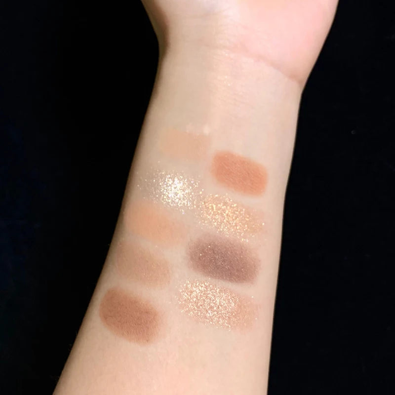 DIKALU Spring And Summer New Eyeshadow Palette Oh Rosy Nine Palace Grid Auto Focus Low Saturation Smoke Powder Rose Plate