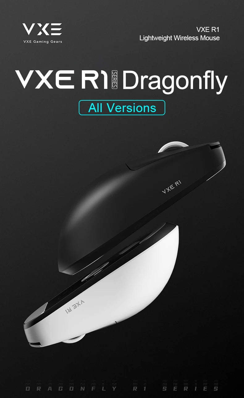 ATK VXE Dragonfly R1 Pro MAX Wireless Gaming Mouse PAW3395 R1 SE Plus Custom Esports FPS Mouse Rechargeable Lightweight Mice