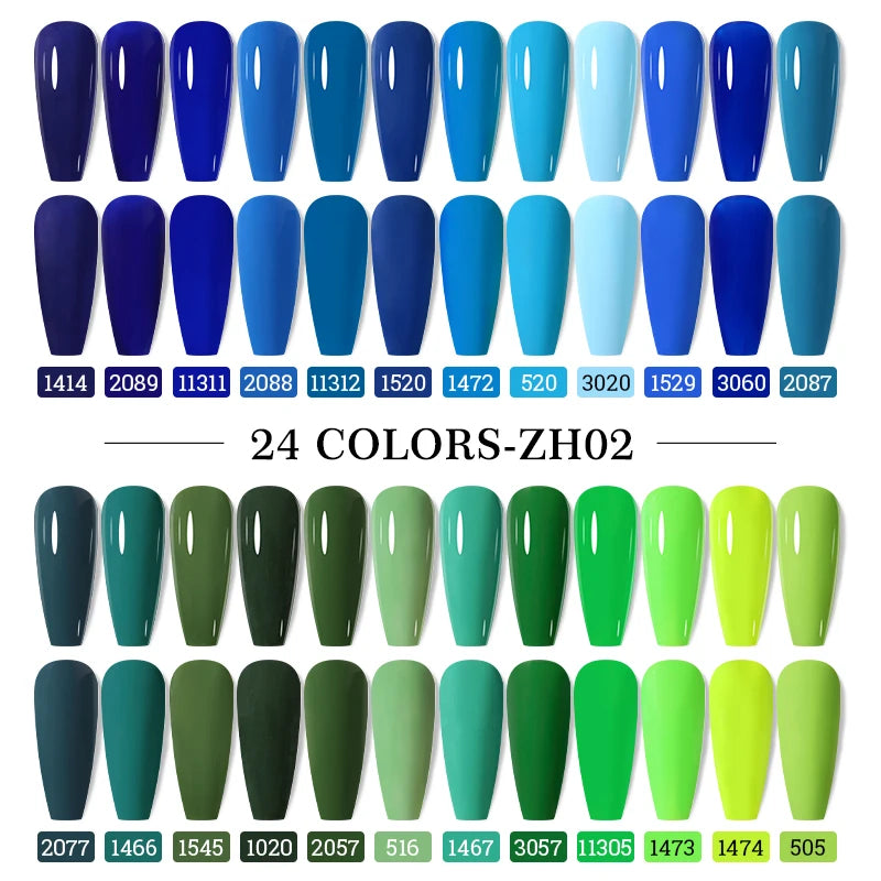 Arte Clavo 15ml 24pcs/Set Gel Nail Polish Set Kit Semi Permanent Base Top Coat LED Varnish Summer Neon Colors UV Nails Art Gel