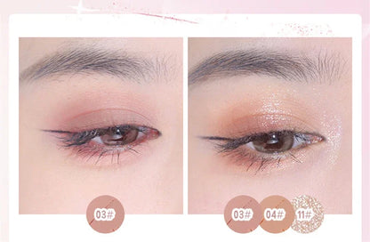 Monochrome Glitter Eyeshadow Pearlescent Highlighter Powder Makeup Diamond Eye Shadow Palette Bright Shiny Eye Makeup Cosmetics