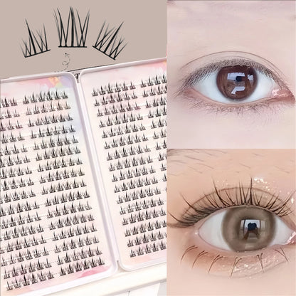 288 Large Eyelashes with Pointed Cat-Eye C-Curl 10-14Mm Eyelashes That Are Natural And Light Without Blinking to Enlarge