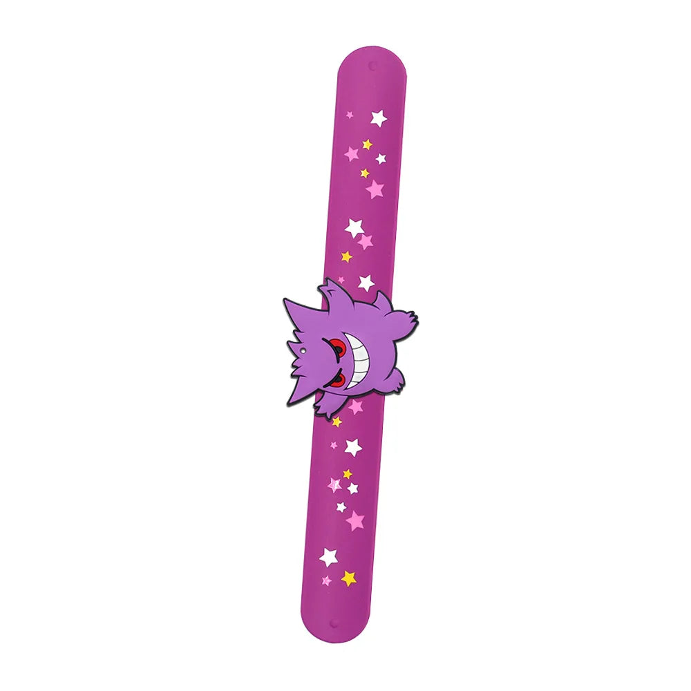 Pokemon Slap Bracelet Kids Pikachu Birthday Decoration PVC Anime Wristband Child Slap Band Puzzle Toy Boys Girls Birthday Party