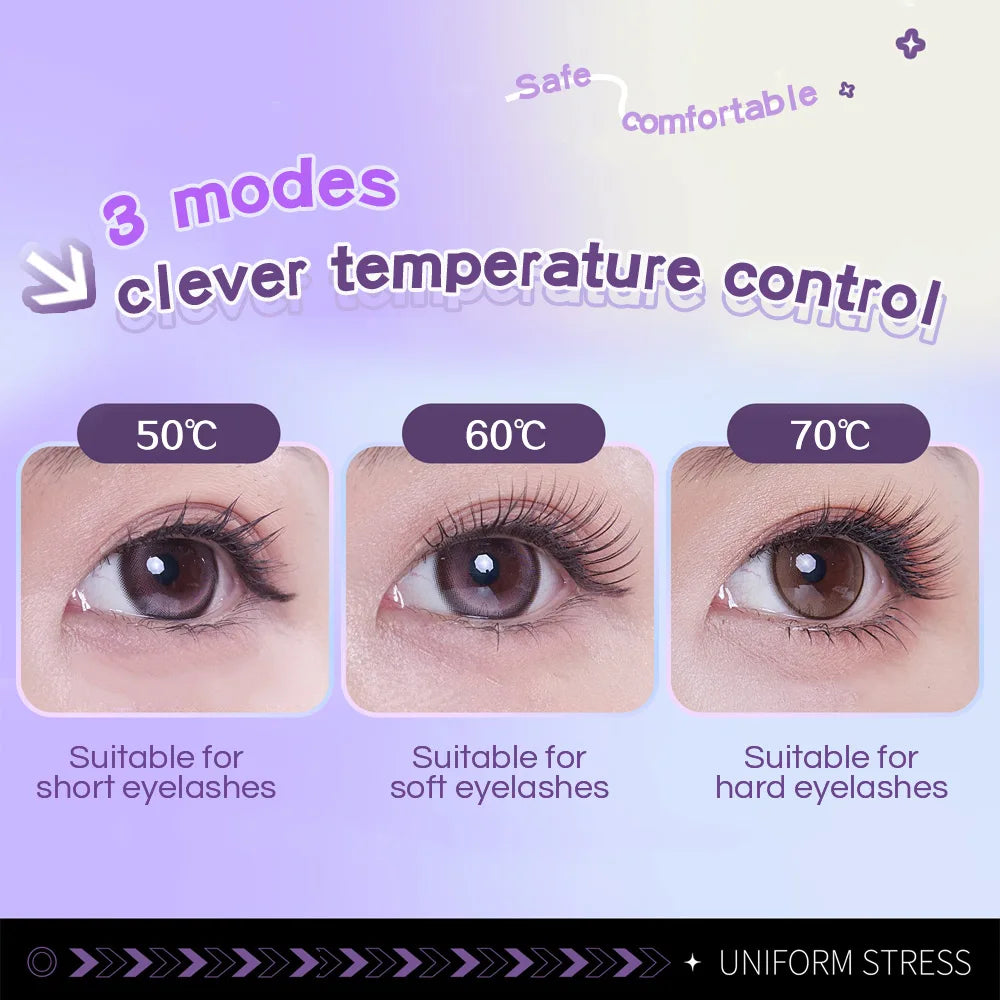 GECOMO Frameless Heated Eyelash Curler Intelligent Temperature Control Rechargeable Eyelash Long-lasting Curling Device