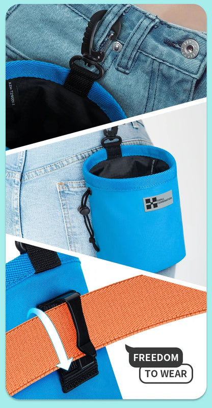 SMALL COMBINATION Portable Dog Training Snack Bag puppy dog snack bag for leash Outdoor pet snacks awards waist bag XZH-T24001-1