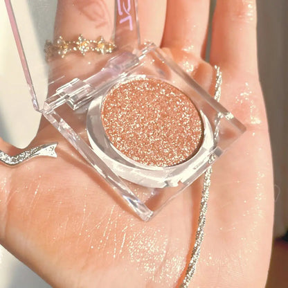 Monochrome White Shiny Highlighter Palette Gorgeous Glitter High Gloss Long Lasting Pearlescent Shimmer Brighten Bronzers Makeup