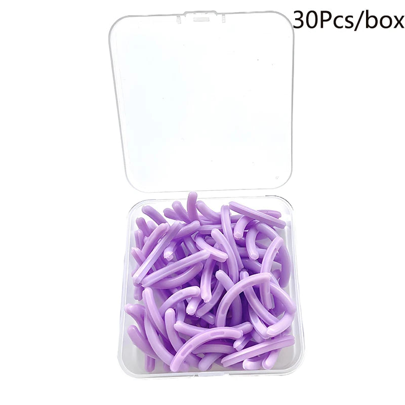 Colored Eyelashes Curler Replace Rubber 30pcs/box Black White Blue Elastic Eyelash Curler Replacement Rubber Strips Accessories