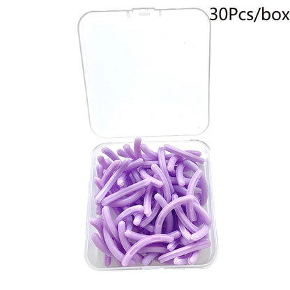 Colored Eyelashes Curler Replace Rubber 30pcs/box Black White Blue Elastic Eyelash Curler Replacement Rubber Strips Accessories