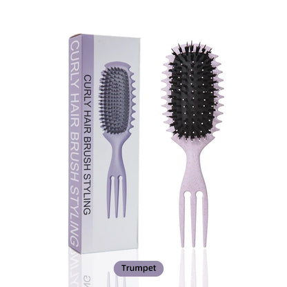 1PC Candy bursh Curly Hair Styling Brush: Defined Curls on Wet Hair- Nylon Bristles Detangling Volumizing Comb for All Hair Type
