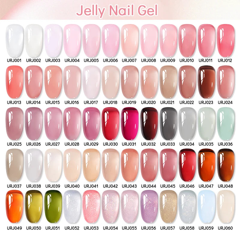 UR SUGAR 15ml Jelly Milky White Translucent Color Gel Polish Semi Permanent UV Gel Nail Art Soak Off Gel Varnish Latest Fashion