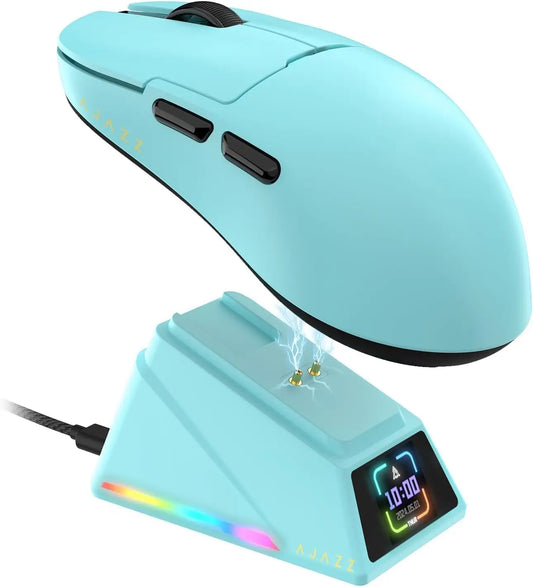 AJAZZ AJ159 APEX Paw3950 Wireless Mouse with RGB Magnetic Charging Base Lightweight Wired Bluetooth Gaming Mouse for PC Laptop