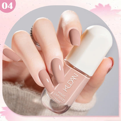 KUDAN Dark Burgundy Nail Polish, Alcohol-Free - Long-Lasting Formula Quick Drying Without Lighting, Glossy And Shiny Surface