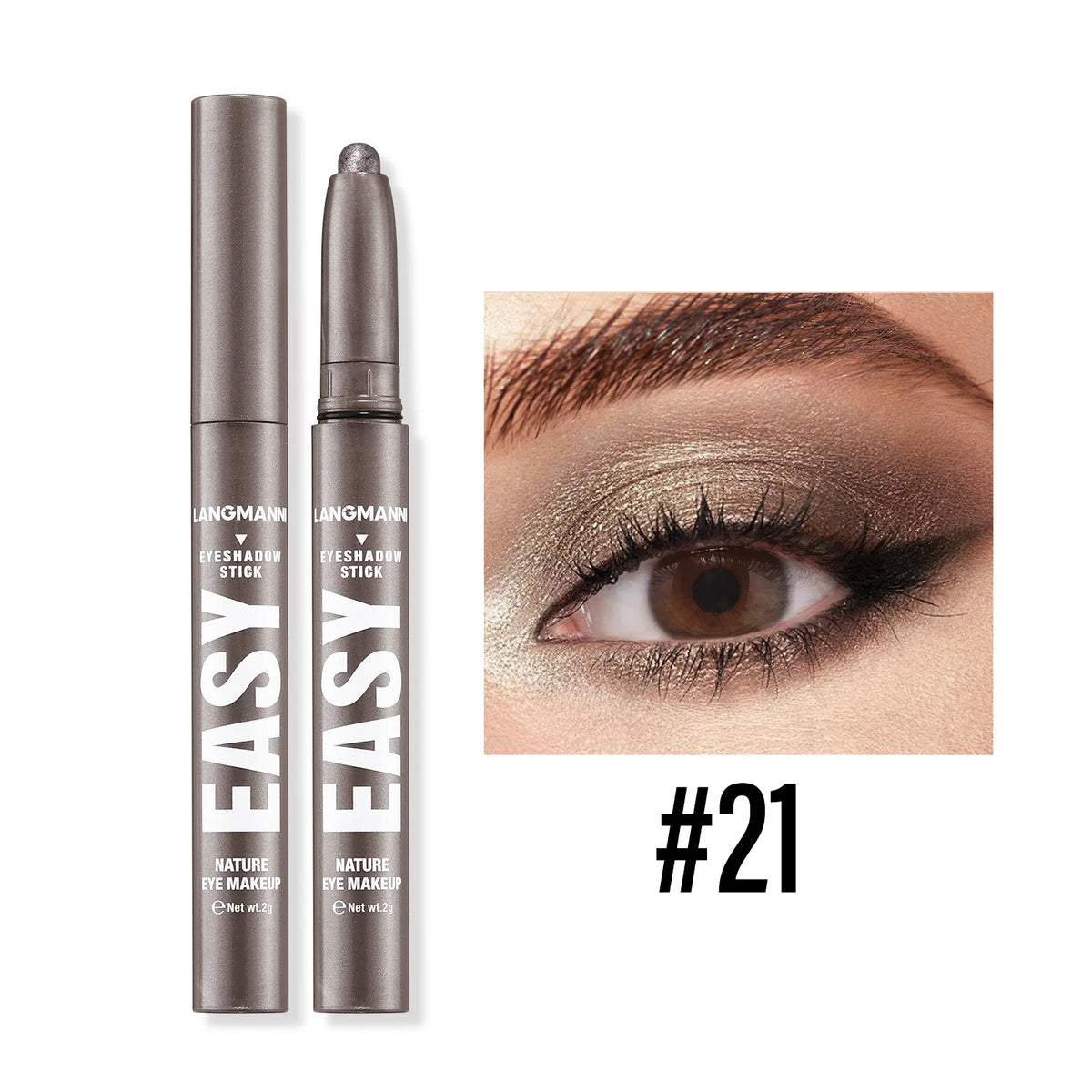 Pearlescent Matte Eyeshadow Pencil Waterproof Smoky Glitter Highlighter Pen Black Brown Makeup Tool Creamy Smooth