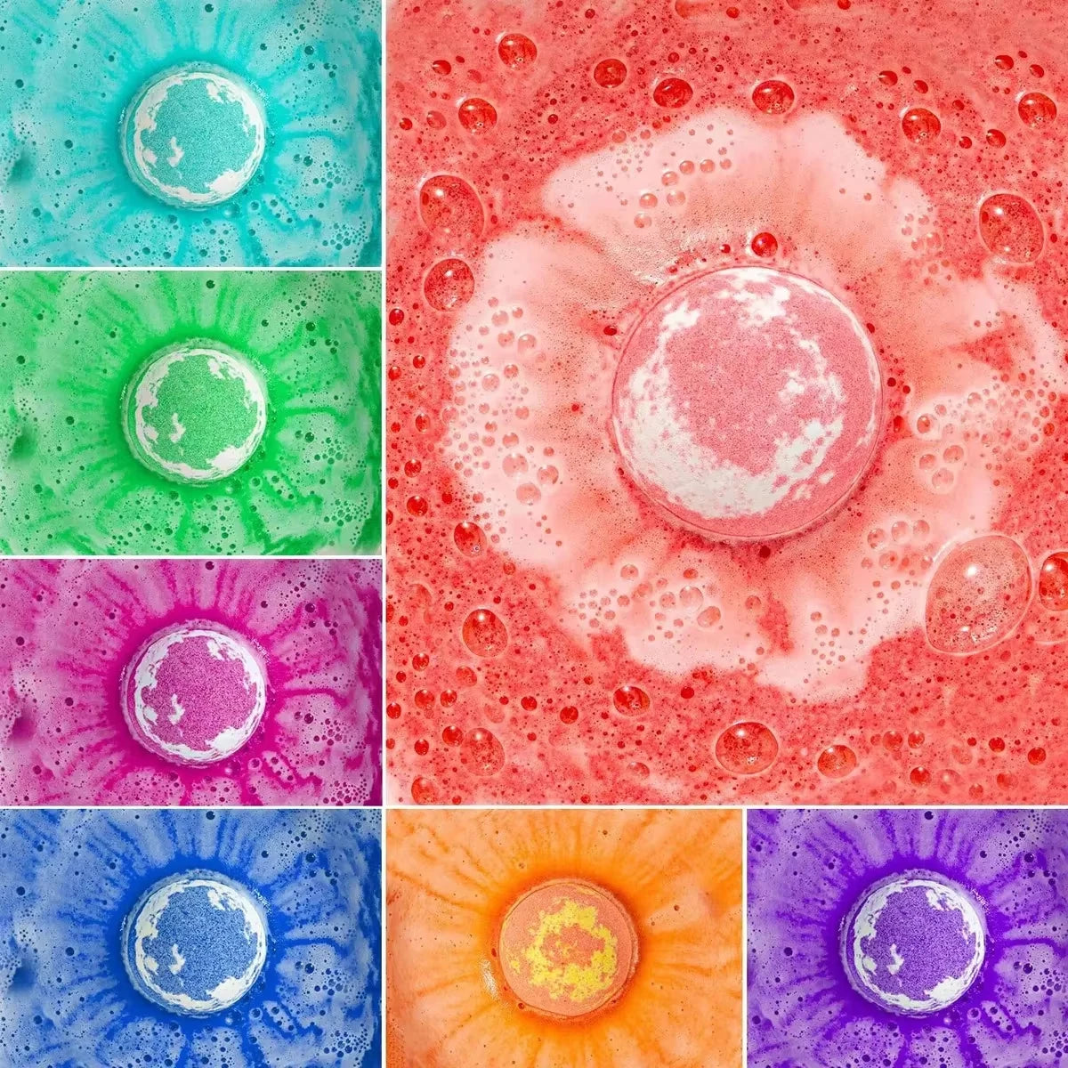 New Bath Bombs Gift Set with Toy Surprise Inside Natural Sea Salt Fizz Balls for Kids Children's Bathtub Fun Gift for Boys Girls