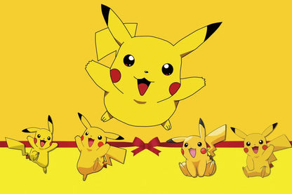 Cartoon Cute Kid Birthday Party Decorations Backdrop Pikachu Theme Photography Background Baby Shower Banner Photo Booth Props