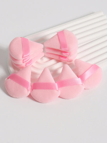 Mini Triangular Powder Puff 40-80Pcs, Apply Loose Powder by Gently Pressing It onto the Face to Achieve a Setting Effect