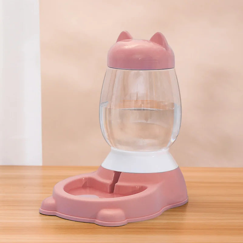 HOOPET 2025 New Cat Bowl 3 Colors Pet Automatic Feeder Dog Drinking Bowl Dispenser for Puppy Cat Food Water Bowl Pet Accessaries