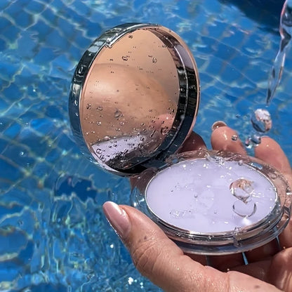 Delicate Two-Color Compact Powder Lightweight Natural Makeup Setting Portable Aesthetic Beauty Tool Smooth Transition