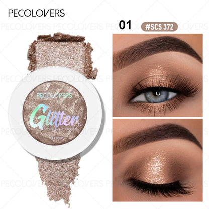 1PC Chameleon Eyeshadow Powder - Vibrant Pink Highlighter, Mashed Potato Texture, Long-Lasting Shimmer