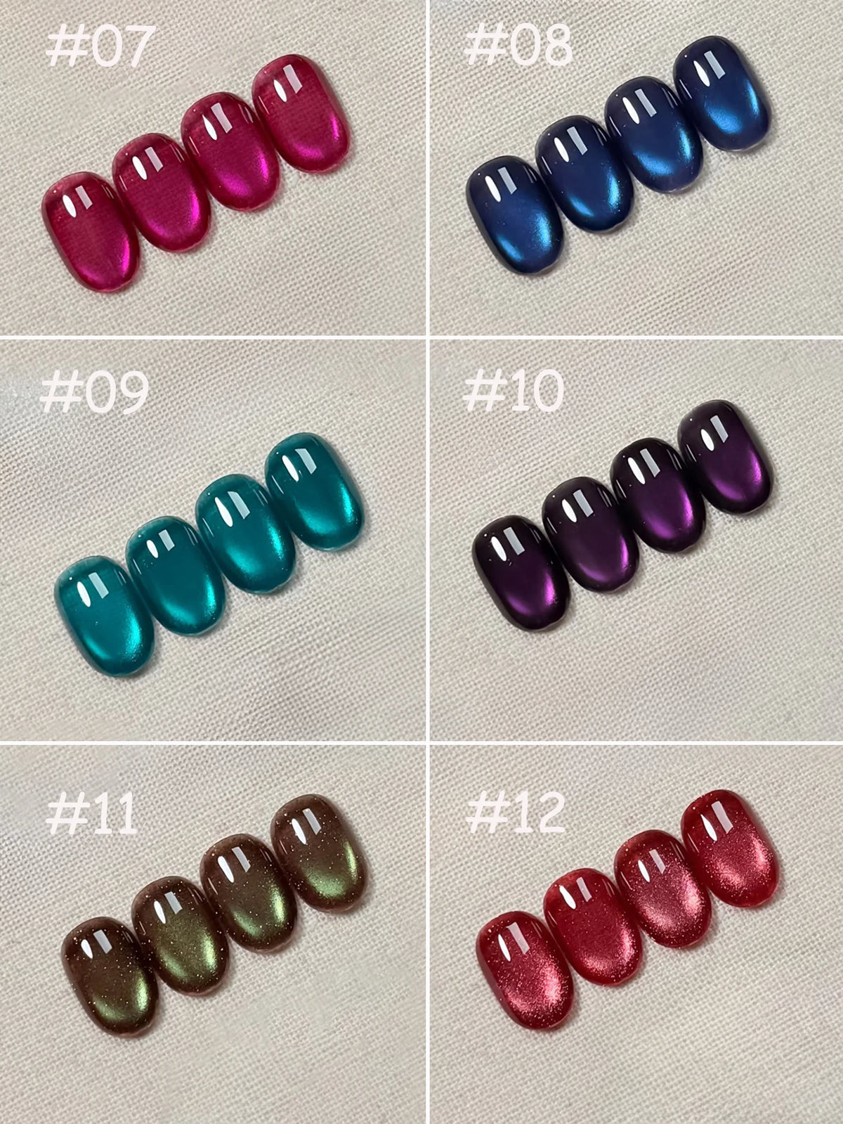 ZH Super Bright 12 Constellations Cat Eye Gel Nail Polish 2025 New Autumn Winter Whitening Glass Bead Nail Art Nail Supplies