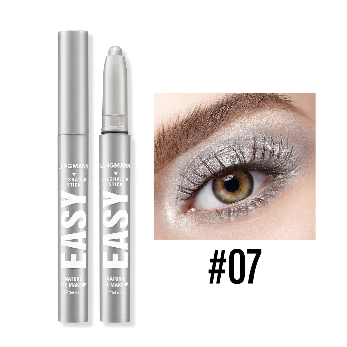 Pearlescent Matte Eyeshadow Pencil Waterproof Smoky Glitter Highlighter Pen Black Brown Makeup Tool Creamy Smooth