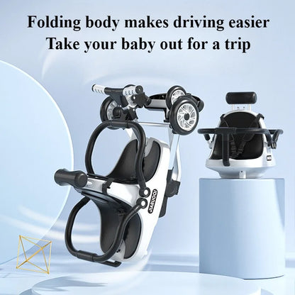 Lightweight Double Stroller with Canopy for Infants & Toddlers Travel Twin Umbrella Stroller Compact Easy Fold Aluminum Frame