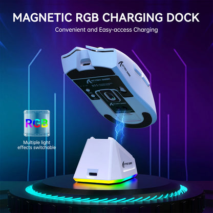 ATTACK SHARK X11 Lightweight Wireless Gaming Mouse with RGB Backlight Charging, Up to 22K DPI, PAW3311 Optical Sensor, HUYU Swit