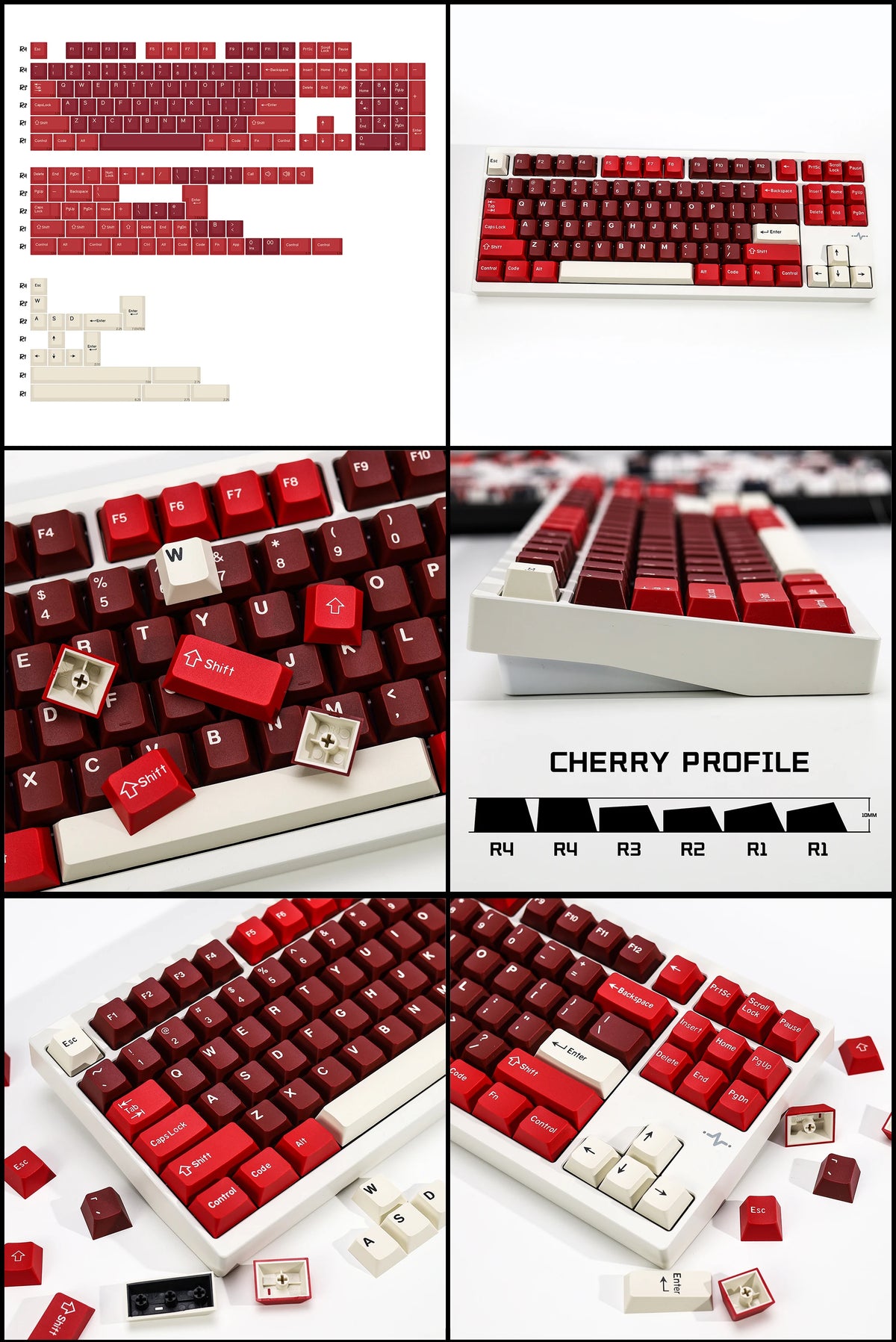 KBDiy GMK Keycap Double Shot GMK Olivia Shoko Jamon WOB Red Samurai Botanical PBT Keycaps Cherry Profile for Mechanical Keyboard