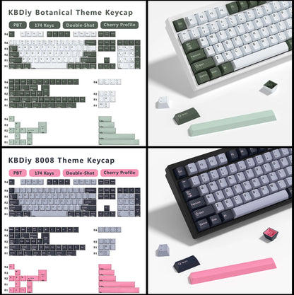 KBDiy GMK Keycap Double Shot GMK Olivia Shoko Jamon WOB Red Samurai Botanical PBT Keycaps Cherry Profile for Mechanical Keyboard