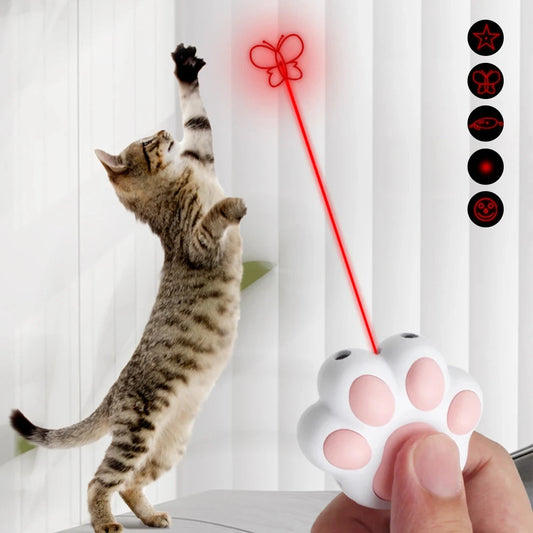 Funny Laser Pet Toys Rechargeable 5 Adjustable Patterns for Pet Dog Cats Interactive Kitten Training Chaser Cat Pets Accessories
