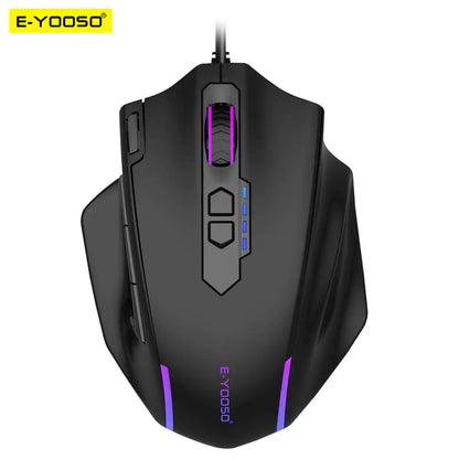 E-YOOSO X-41 USB Wired RGB Gaming Mouse 24000 DPI SG8960 10 buttons programmable game Optical mice for Computer PC Laptop