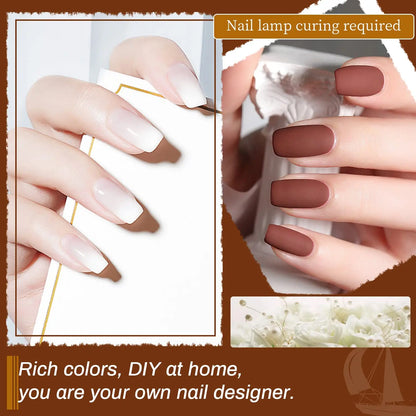 100 PCS Gel Nail Polish Kit with Base & Top Coat, No Wipe Soak Off, Matte & Glossy Finish for Manicure Lovers