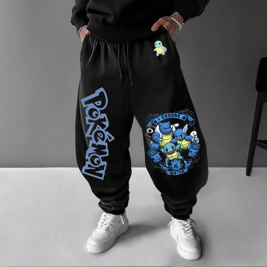 Pokemon Animation Derivatives Men's and Women's Summer Fashion Oversize Hoodie and Sweatpants Popular Top