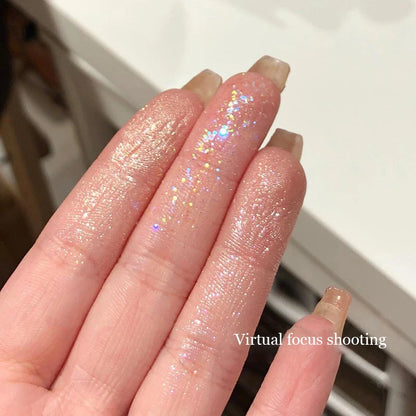 9Colors Glitter Eyeshadow Palette Earth Color Pearlescent Eye Shadow Shimmer Highlights Sparkling Sequin Blue Purple Eyes Makeup