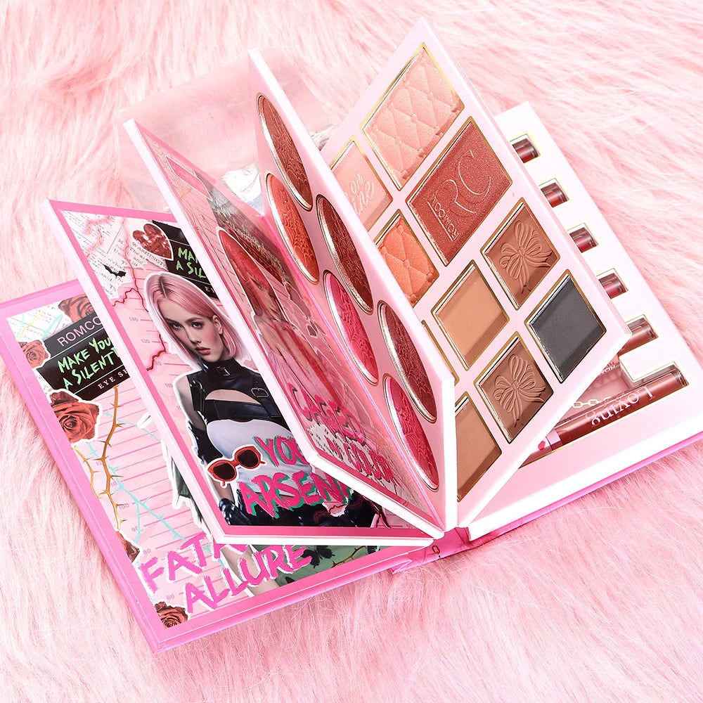 5-Page Makeup Palette with 70 Colors: 48 Matte & Shimmer Eyeshadows, 6 Lip Colors, 6 Blushes, and 10 Contour Shades - The Perfec