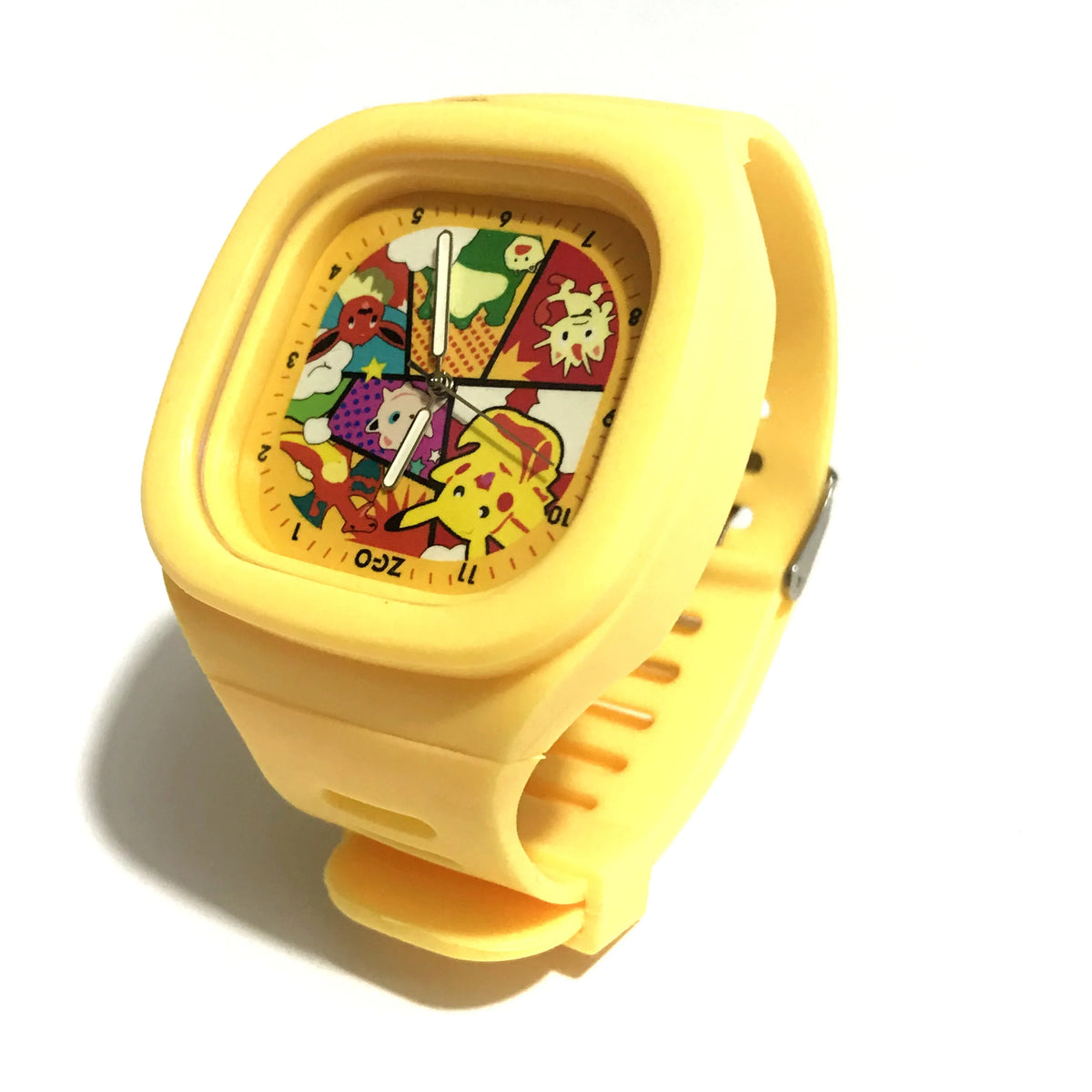 Pocket Monster Watch Anime Pikachu Cartoon Children's Quality Cute Square Watch Gift Box Series Children's Christmas Gifts