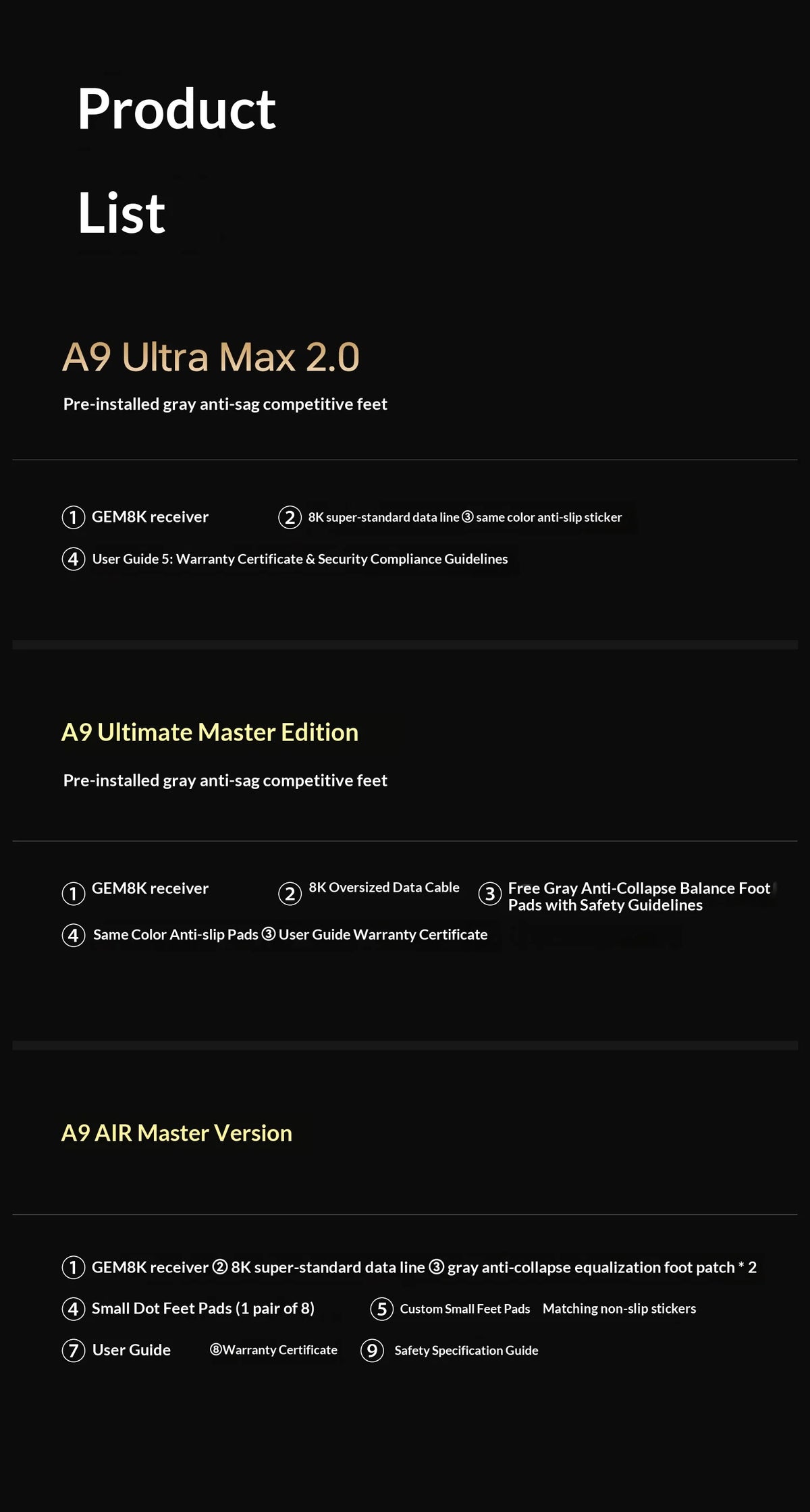 ATK DragonFly A9 Air Ultimate Wireless Gaming Mouse PAW3950 Ultra 42000DPI 750IPS 8KHz RGB Ergonomic Design for Windows MacOs