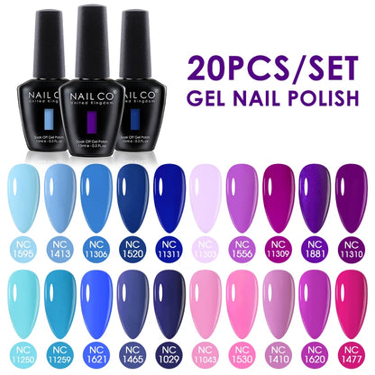NAILCO 15ml 30/20/10pcs/Set UV Gel Nail Polish Semi Permanent Esmalte Vernis LED Gel Varnish Soak Off Nail Art All For Manicure