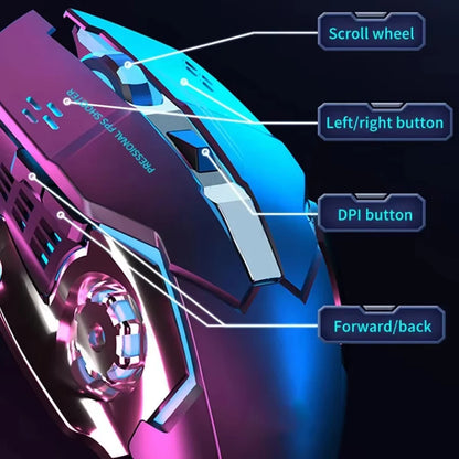 2.4G Wireless Mouse USB Bluetooth Mecha Gaming Mouse Rechargeable Silent Backlight Mice Ergonomic Office Mice Game Accessories