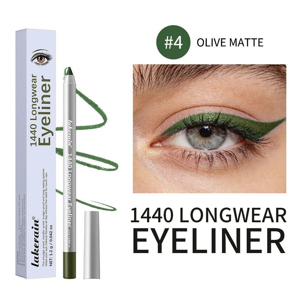 Lakerain Smooth Waterproof Eyeliner Pen Quick-Drying Long-Lasting Sweat-Proof Smudge-Proof for Perfect Makeup Application