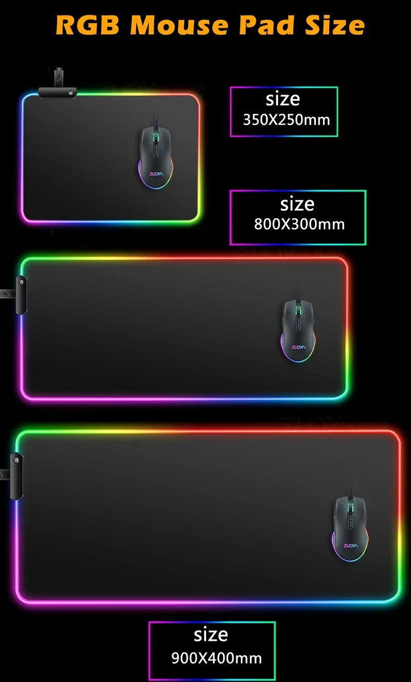 RGB Galaxy Milky Way Mouse Pad XXL 90X40 Carpet PC Gamer Computer Keyboard Desk Mat Anti-slip Mousepad Gaming Led Backlight Mats