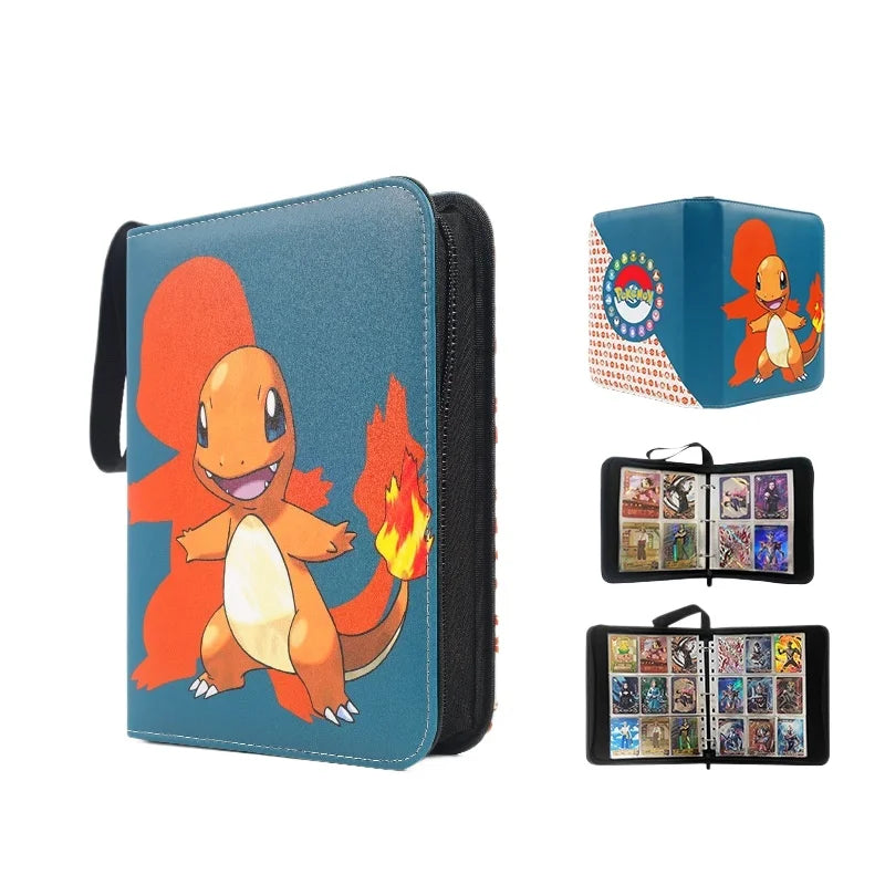 Pokemon Card Anime Figure Card Storage Bag Photo Album Collect Album Loose Leaf Pu Zipper Game King Fans Pikachu Card Pack Toys
